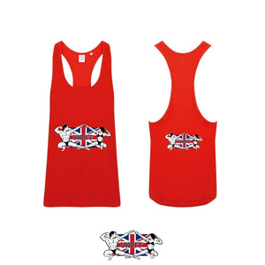 UKBFF Men's Stringer Vest Gazelle Sports UK S RED NO