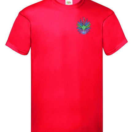 Feather Fixer Printed Cotton T Shirt Gazelle Sports UK 3XL Red