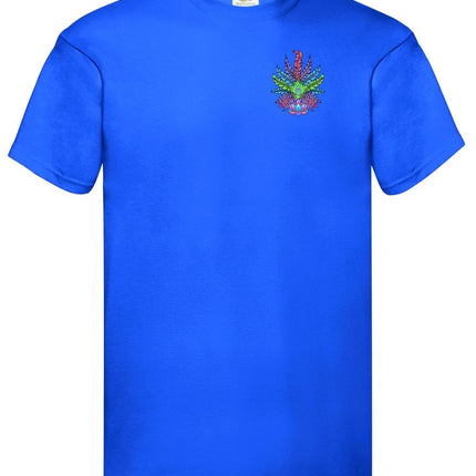 Feather Fixer Printed Cotton T Shirt Gazelle Sports UK 3XL Blue