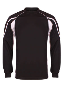 Teamstar Long Sleeve Crew Gazelle Sports UK Yes XS Col D) Black/ Dove Grey/ White