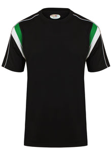Striker Crew sports top Gazelle Sports UK Yes XS Col G) Black/ Emerald/ White