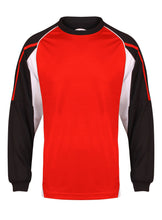 Load image into Gallery viewer, Teamstar Long Sleeve Crew Kids Gazelle Sports UK Yes SB Col G) Black/ Red/ White