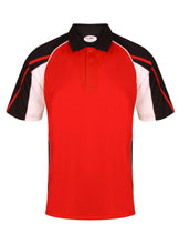 Load image into Gallery viewer, Teamstar Polo Kids Gazelle Sports UK Yes Col G) Black/ Red/ White XSB