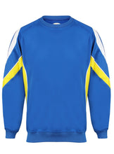 Load image into Gallery viewer, Rio Sweatshirt Gazelle Sports UK Yes XS Col A) Royal/ Yellow/ White