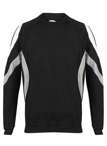 Rio Sweatshirt Kids Gazelle Sports UK Yes XSJ/26 Col C) Black/ Silver/ White