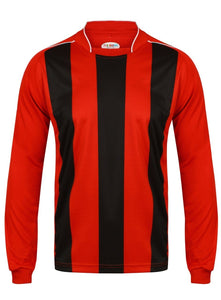 Italia Long Sleeve Football Top Gazelle Sports UK XS Red/Black No