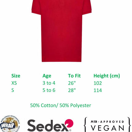 Daisy Daycare red Polo Gazelle Sports UK