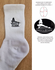 Black Customised embroidered sports socks Socks Gazelle Sports UK 