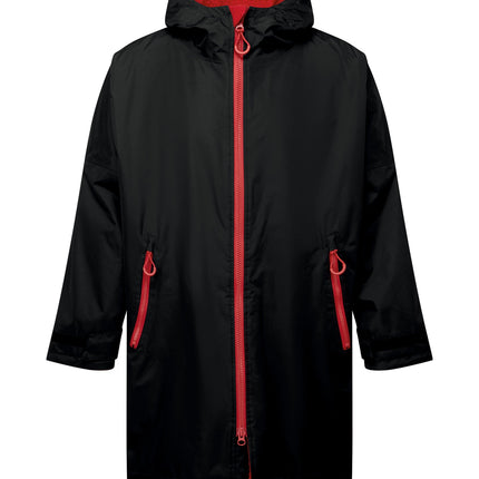 Adults Customisable waterproof changing Robe Sports Jackets Gazelle Sports UK Black/Red S/M 