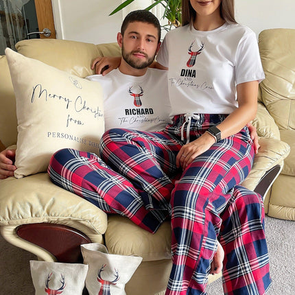 Mens Christmas tartan Pyjamas Gazelle Sports UK 