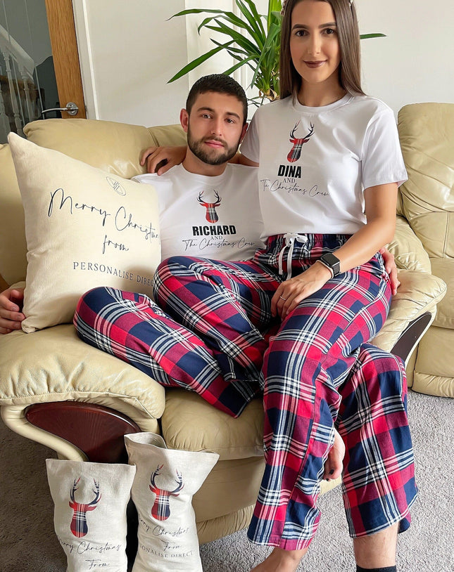 Mens Christmas tartan Pyjamas Gazelle Sports UK 