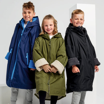 Kids Customisable waterproof changing Robe Sports Jackets Gazelle Sports UK Navy/Saphire 5/8 Yrs 