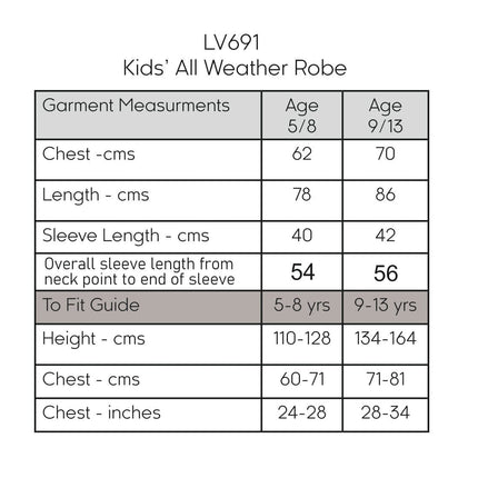 Kids Customisable waterproof changing Robe Sports Jackets Gazelle Sports UK 