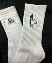 Load image into Gallery viewer, White Customised embroidered sports socks Socks Gazelle Sports UK 