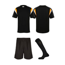Load image into Gallery viewer, Kids Striker Football Kits Sports Kits Gazelle Sports UK XSJ/26/6-7yrs Black/Amber/White No