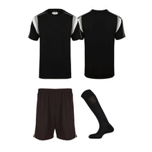Load image into Gallery viewer, Kids Striker Football Kits Sports Kits Gazelle Sports UK XSJ/26/6-7yrs Black/Dove Grey/White No