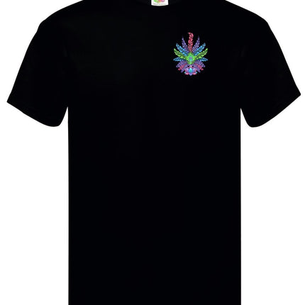 Feather Fixer Printed Cotton T Shirt Gazelle Sports UK 3XL Black 
