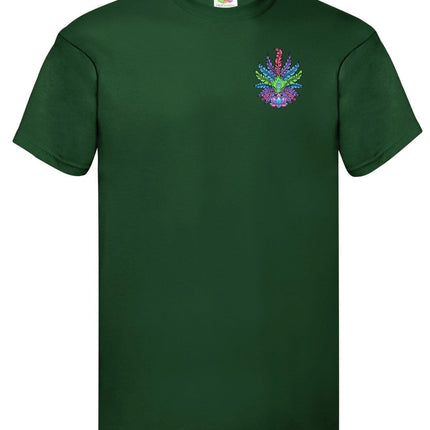 Feather Fixer Printed Cotton T Shirt Gazelle Sports UK 3XL Green 
