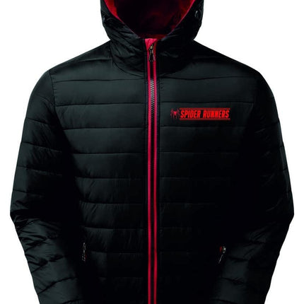 Mens Spider Runners Padded Jacket Headwear Gazelle Sports UK 