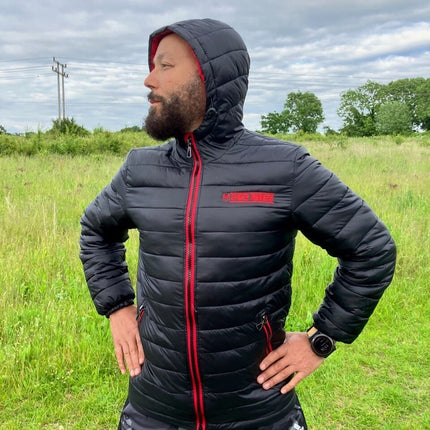 Mens Spider Runners Padded Jacket Headwear Gazelle Sports UK 