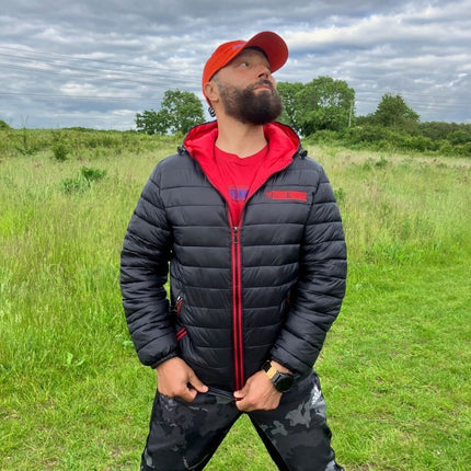 Mens Spider Runners Padded Jacket Headwear Gazelle Sports UK 
