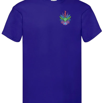 Feather Fixer Printed Cotton T Shirt Gazelle Sports UK 3XL Purple 