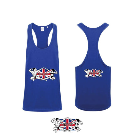 UKBFF Men's Stringer Vest Gazelle Sports UK S ROYAL NO