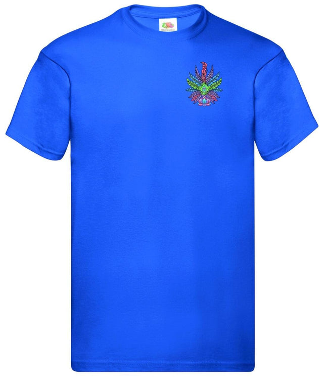 Feather Fixer Printed Cotton T Shirt Gazelle Sports UK 3XL Blue 