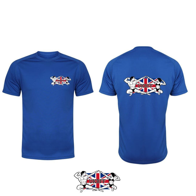 UKBFF Men's Fitness top Gazelle Sports UK XS ROYAL NO