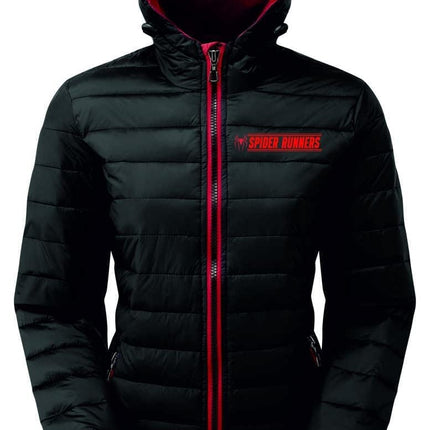 Ladies Spider Runners Padded Jacket Headwear Gazelle Sports UK 