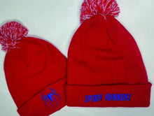Load image into Gallery viewer, Spider Runners Bobble Hat Headwear Gazelle Sports UK Red 