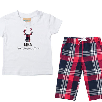 Christmas mini tartan Pyjamas Gazelle Sports UK 0-6 months Christmas crew design 
