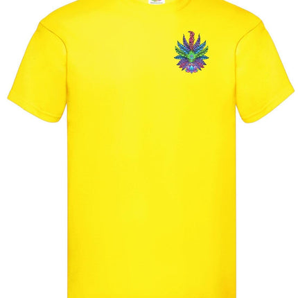 Feather Fixer Printed Cotton T Shirt Gazelle Sports UK 3XL Yellow 