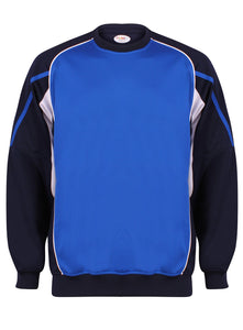 Teamstar Sweatshirt Kids Gazelle Sports UK Yes XSB Col A) Navy/ Royal/ White