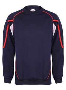 Teamstar Sweatshirt Kids Gazelle Sports UK Yes XSB Col B) Navy/ Red/ White