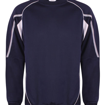Teamstar Sweatshirt Kids Gazelle Sports UK Yes XSB Col C) Navy/ Dove Grey/ White