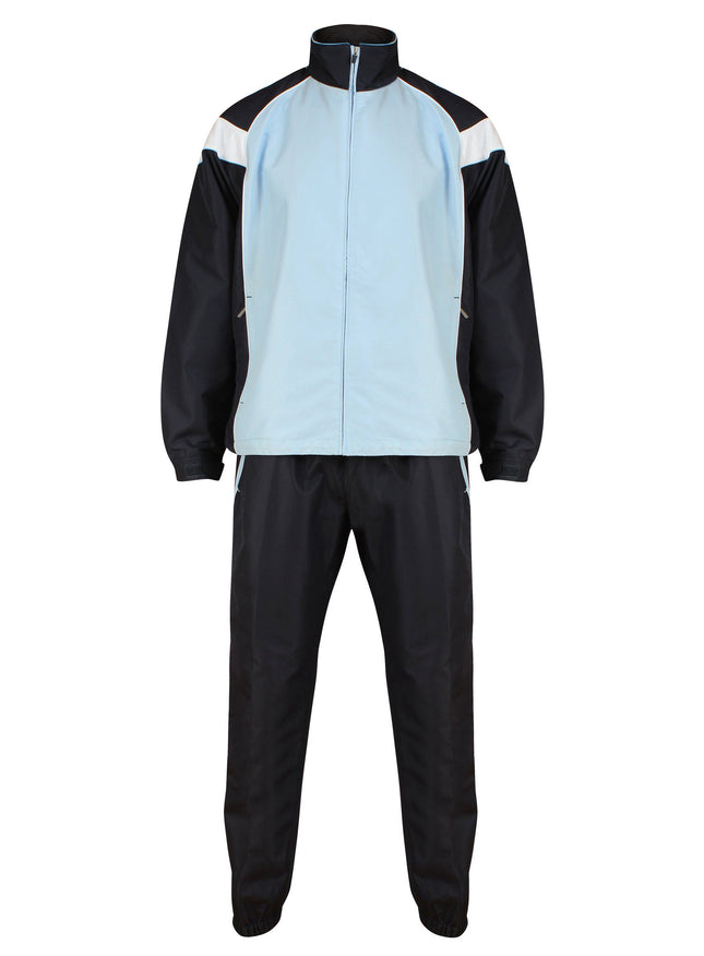 Championship Tracksuit Kids Clearance Gazelle Sports UK SB Col C) Navy/ Pale Blue/ White 