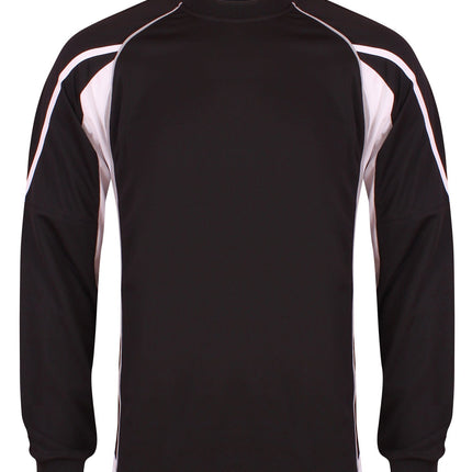 Teamstar Long Sleeve Crew Kids Gazelle Sports UK Yes SB Col D) Black/ Dove Grey/ White