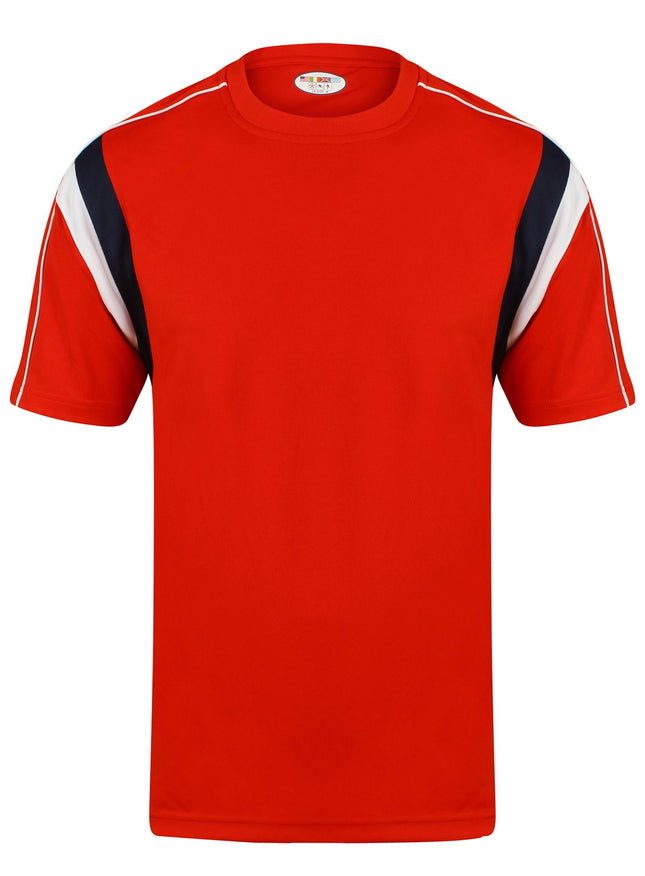 Kids Striker Crew sports top Gazelle Sports UK Yes XSB Col A) Navy/ Red/ White