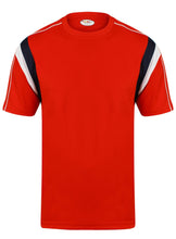Load image into Gallery viewer, Kids Striker Crew sports top Gazelle Sports UK Yes XSB Col A) Navy/ Red/ White