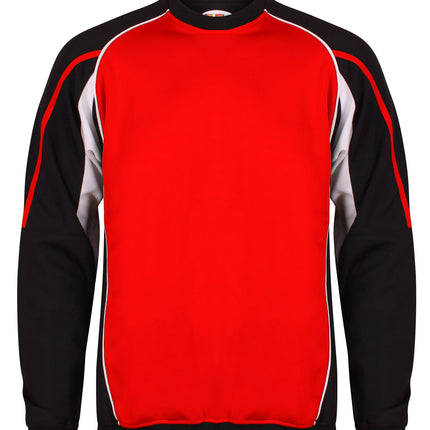 Teamstar Sweatshirt Kids Gazelle Sports UK Yes XSB Col F) Black/ Red/ White