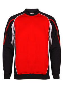 Teamstar Sweatshirt Kids Gazelle Sports UK Yes XSB Col F) Black/ Red/ White
