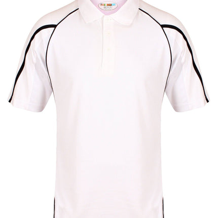 Teamstar Polo Kids Gazelle Sports UK Yes Col F) White/ Black XSB