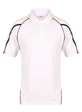 Load image into Gallery viewer, Teamstar Polo Kids Gazelle Sports UK Yes Col F) White/ Black XSB