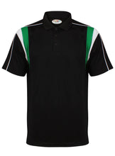 Load image into Gallery viewer, Striker Polo Gazelle Sports UK Yes XS Col G) Black/ Emerald/ White