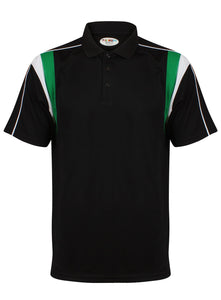 Striker Polo Kids Gazelle Sports UK Yes XSB Col G) Black/ Emerald/ White
