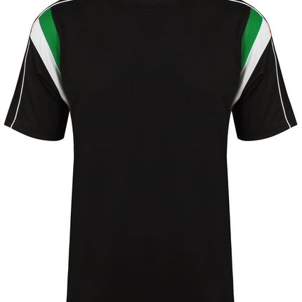 Kids Striker Crew sports top Gazelle Sports UK Yes XSB Col G) Black/ Emerald/ White