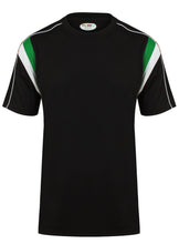 Load image into Gallery viewer, Kids Striker Crew sports top Gazelle Sports UK Yes XSB Col G) Black/ Emerald/ White