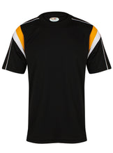 Load image into Gallery viewer, Striker Crew sports top Gazelle Sports UK Yes XS Col H) Black/ Amber/ White