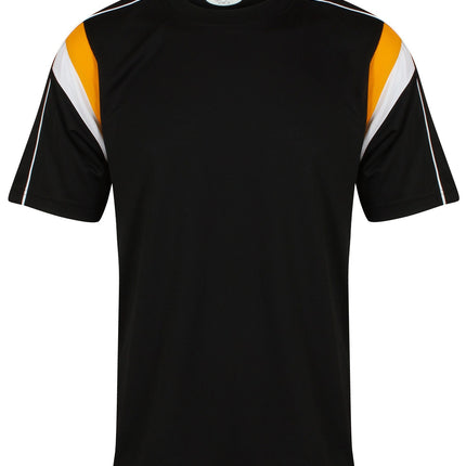 Kids Striker Crew sports top Gazelle Sports UK Yes XSB Col H) Black/ Amber/ White